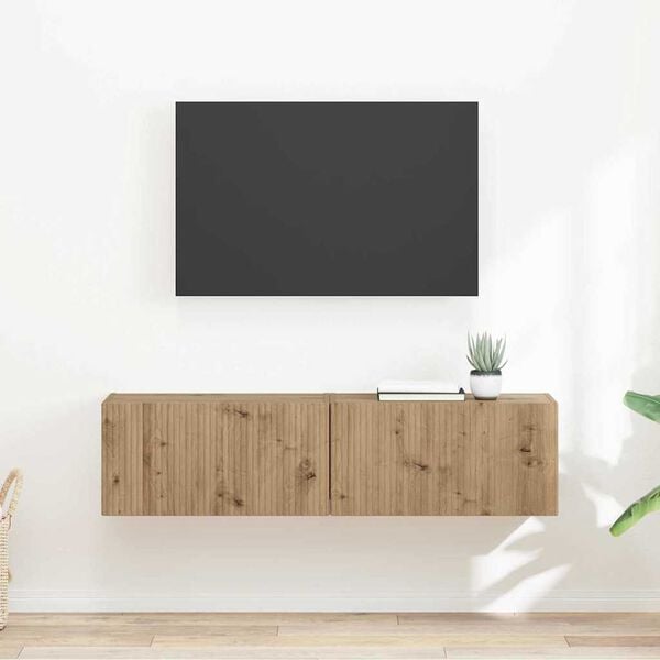 vidaXL TV v&aelig;gskab 2 pcs Artisan eg 60 x 31 x 29,5 cm Konstrueret tr&aelig;
