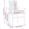 vidaXL Staple Havebordsstol Brun 62.5 x 54.5 x 95.5 cm Massivt teaktræ
