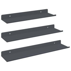 vidaXL Sv&aelig;vende hylde 3 stk. Antracit 40 x 9 x 2,5 cm St&aring;l