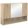 vidaXL Spejlskab V&aelig;gmonteret Sonoma eg 80 x 17 x 55 cm Konstrueret tr&aelig;