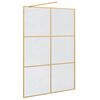 vidaXL Walk-in brusev&aelig;g Guld 140 x 195 cm h&aelig;rdet glas