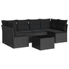 vidaXL sofas&aelig;t til haven 7 dele med hynder polyrattan sort