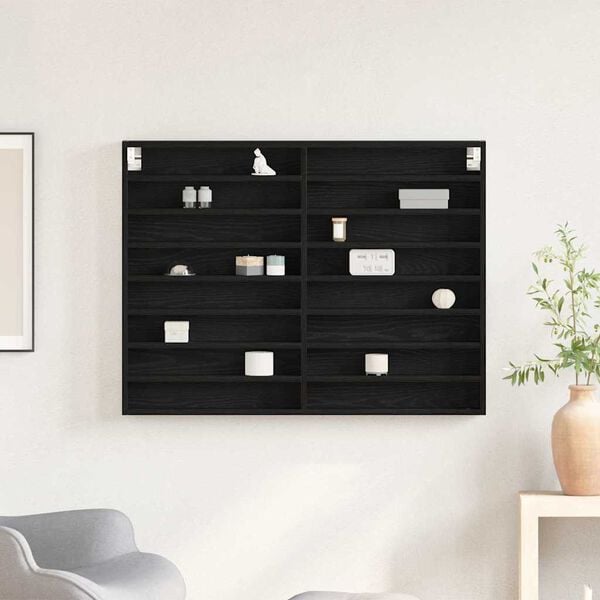 vidaXL Display Skab Sort eg 100 x 8,5 x 75 cm Konstrueret tr&aelig;