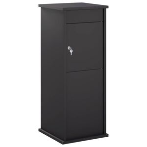 vidaXL postkasse Sort 40 x 40 x 100 cm St&aring;l