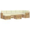 vidaXL Udend&oslash;rs sofagruppe 8 pcs Hvid og cremefarvet 59 x 59 x 37 cm