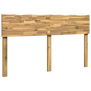 vidaXL Sengegavl med naturkant ROSTOCK Hvid 120 cm Massivt Akacietr&aelig;