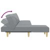 vidaXL L-formet sovesofa 255x140x70 cm stof lysegr&aring;