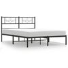 vidaXL sengeramme med sengegavl 120x190 cm metal sort