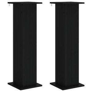 vidaXL Planteholder 2 stk. Sort 30,5 x 30 x 100,5 cm Konstrueret tr&aelig;