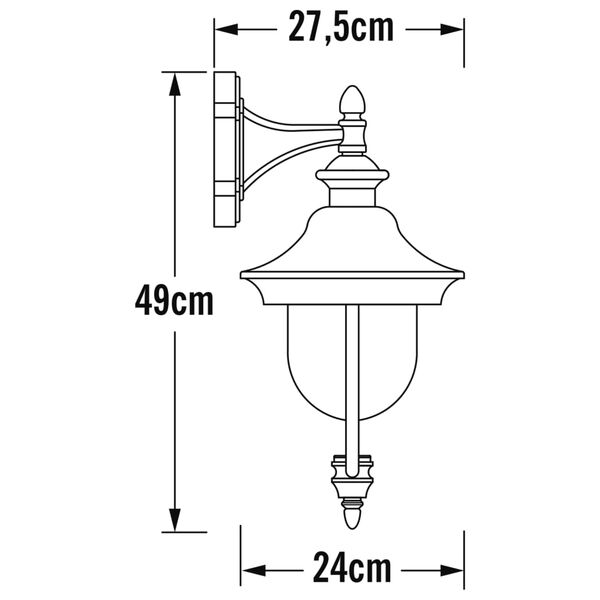 KONSTSMIDE v&aelig;glampe Parma b&oslash;rstet rustfrit st&aring;l