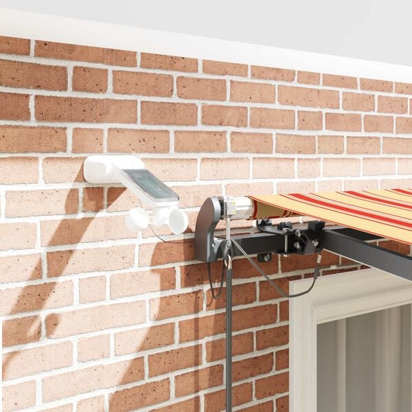 vidaXL Utr&aelig;kkelig Markise med gul og orange 350 x 250 cm Stof