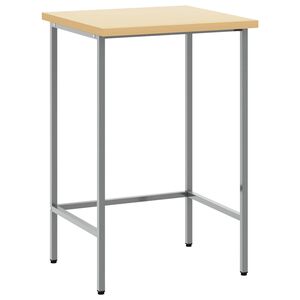 vidaXL Hj&oslash;rnebord Gr&aring; 55 x 55 x 85 cm St&aring;l og ingeni&oslash;rt tr&aelig;