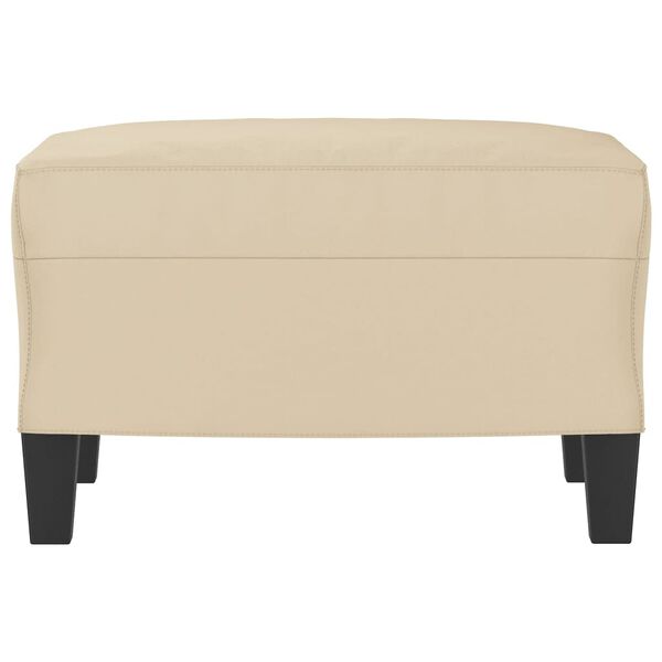 vidaXL fodskammel 60x50x41 cm mikrofiberstof cremefarvet