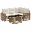 vidaXL Havesofa S&aelig;t 5 stk. Beige og cremehvid polyrattan