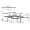 vidaXL seng med reol uden madras 160x200 cm massivt fyrretræ hvid