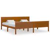 vidaXL sengeramme 200x200 cm massivt fyrretr&aelig; gyldenbrun