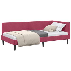 vidaXL Hj&oslash;rnesengramme med hovedg&aelig;rde Vinr&oslash;d 80 cm x 200 cm Fl&oslash;jl