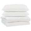 vidaXL Dyne med pude 3 stk. Hvid Mikrofiber