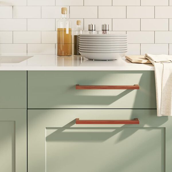 vidaXL skabsh&aring;ndtag 5 stk. 224 mm rustfrit st&aring;l bronzefarvet