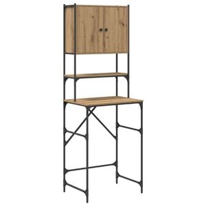 vidaXL Vaskemaskineskab Artisan-eg 68 x 48,5 x 194 cm Konstrueret tr&aelig;