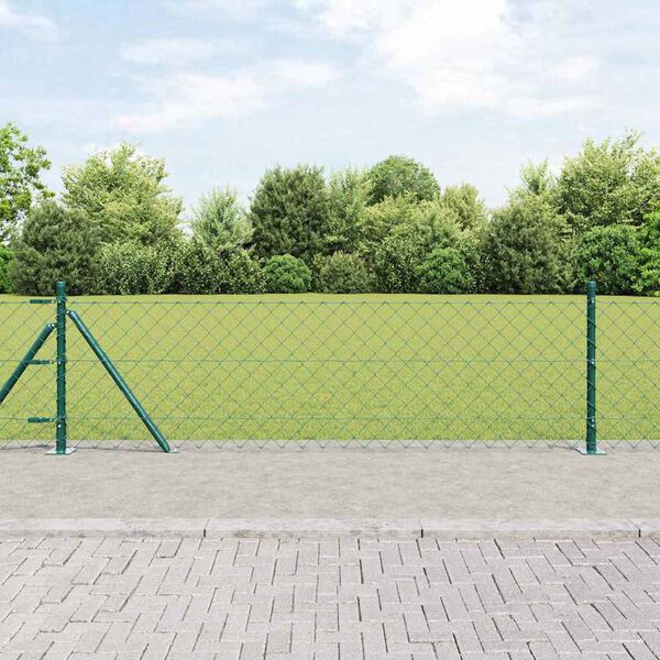 vidaXL Hegnsp&aelig;l Gr&oslash;n 25 x 0,4 m (60 x 60 mm gitter) St&aring;l og PVC