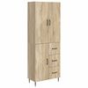 vidaXL Skab S&aelig;t 2 pcs Sonoma-eg 66 x 34,5 x 89,5 cm Konstrueret tr&aelig;