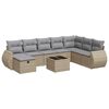 vidaXL sofas&aelig;t til haven 9 dele med hynder polyrattan beige