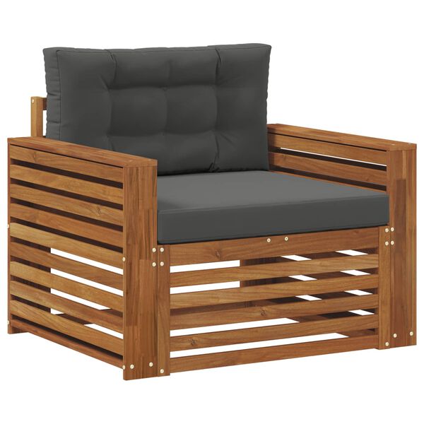 vidaXL Udend&oslash;rs sofagruppe Soli Akacietr&aelig; og polyester Naturfarvet