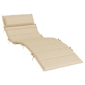 vidaXL hynde til liggestol 180x60x4 oxfordstof beige
