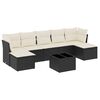 vidaXL sofas&aelig;t til haven 8 dele med hynder polyrattan sort
