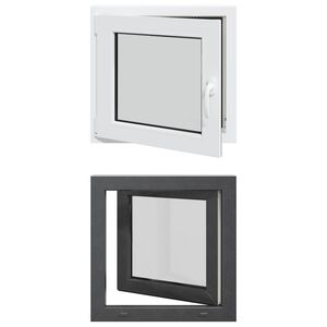 vidaXL K&aelig;ldervindue RISOR 50 x 50 cm PVC og glas Antracit