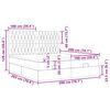 vidaXL osmannisk sengeramme med madrasser 200x200 cm fl&oslash;jl m&oslash;rkegr&oslash;n