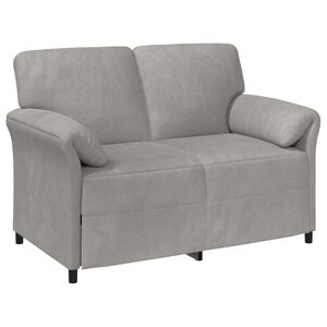 vidaXL 2-personers sofa Lysegr&aring; 138 x 83 x 95 cm Fl&oslash;jl