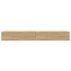 vidaXL tv-borde 2 stk. med LED-lys 60x35x15,5 cm sonoma-eg