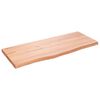 vidaXL v&aelig;ghylde 100x40x(2-4) cm behandlet massivt egetr&aelig; lysebrun