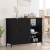 vidaXL Sideboard Sort eg 100 x 33 x 75 cm Konstrueret tr&aelig;