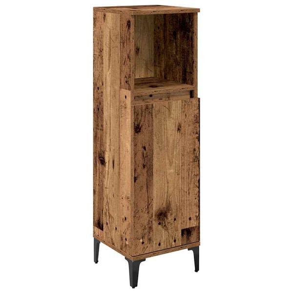 vidaXL Badev&aelig;relsesm&oslash;bel s&aelig;t med d&oslash;r 3 pcs Gammelt tr&aelig; Konstrueret tr&aelig;