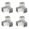 vidaXL stolpebeslag Y-form 4 stk. 101x101 mm galvaniseret metal