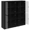vidaXL Highboard 2 pcs Sort eg 68 x 37 x 142 cm Konstrueret tr&aelig;