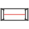 vidaXL stel til arbejdsbænk 110x50x79 cm metal mat sort og mat rød