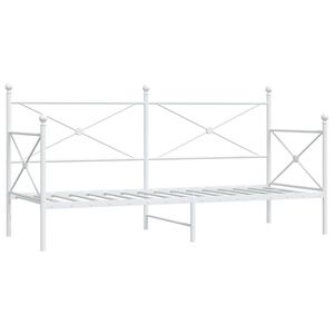 vidaXL daybed uden madras 75x190 cm st&aring;l hvid