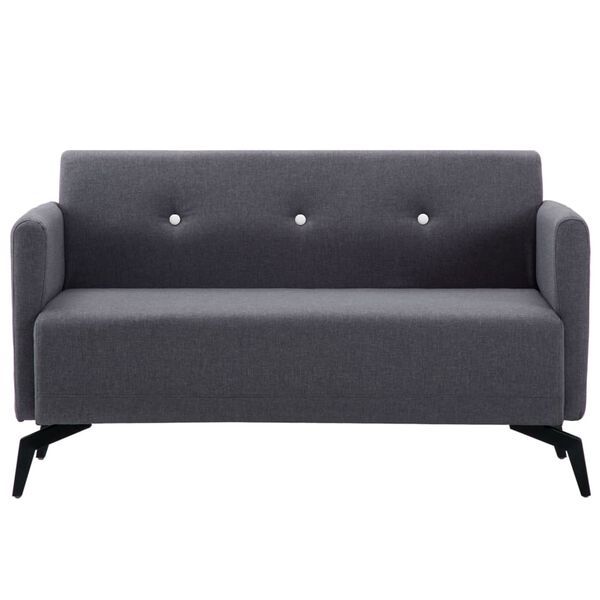 vidaXL 2-personers sofa 115x60x67 cm stofbetræk mørkegrå