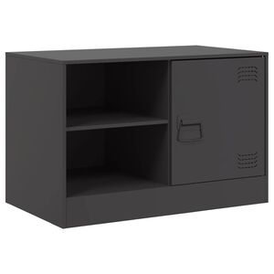 vidaXL tv-bord 67x39x44 cm st&aring;l sort