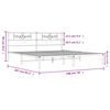 vidaXL sengeramme med sengegavl 193x203 cm metal sort