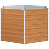 vidaXL H&aelig;vet Havebed Lys Brun 129 x 129 x 77 cm Galvaniseret st&aring;l