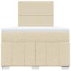 vidaXL kontinentalseng med madras 120x200 cm stof cremefarvet