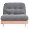 vidaXL futon med madras 100x206x11 cm massivt fyrretr&aelig;
