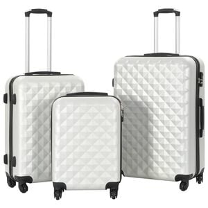 vidaXL kufferts&aelig;t i 3 dele hardcase ABS s&oslash;lvfarvet