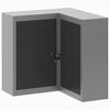 vidaXL V&aelig;rkt&oslash;jsskab Sort og gr&aring; 55 x 55 x 55 cm Ingeni&oslash;rtr&aelig; og st&aring;l
