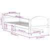 vidaXL sengeramme med 2 skuffer 90x200 cm massivt fyrretr&aelig; hvid